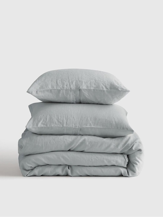 Quince Other - Quince European Linen Duvet Cover Set King/Cal King Mist